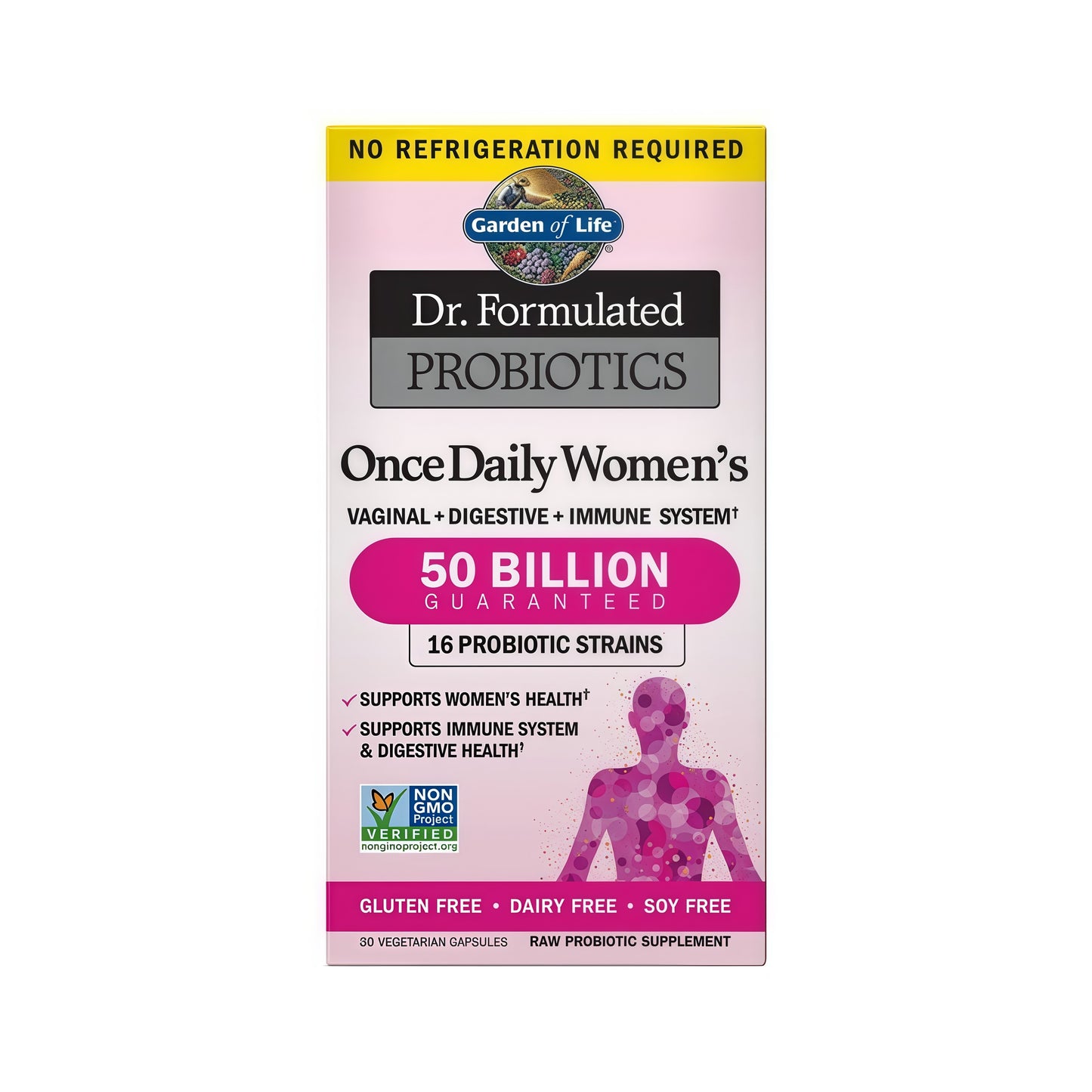 Garden of Life Once Daily Prebiotics for Digestive Vaginal  Immune Health 30 Capsules